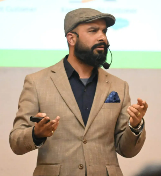 Sales and motivation session led by a motivational speaker in Nepal for office staff