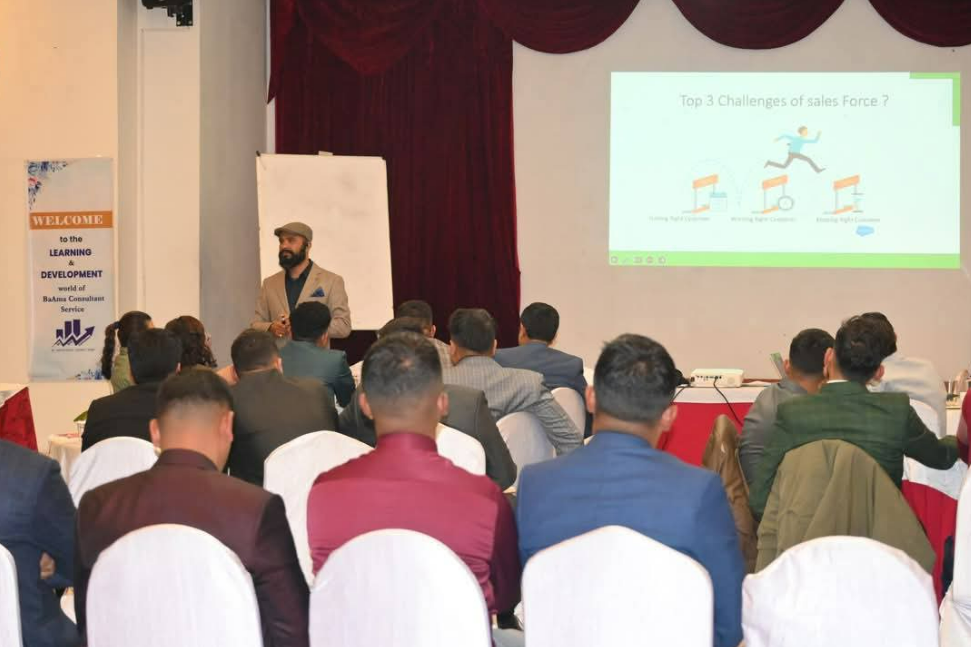 Team engagement session with a motivational speaker of Nepal
