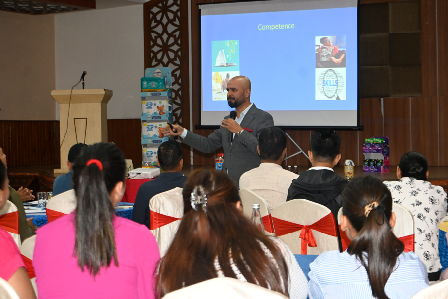 FMCG sales Trainer,
Diwakar Rijal conducting FMCG sales training workshop in Nepal
